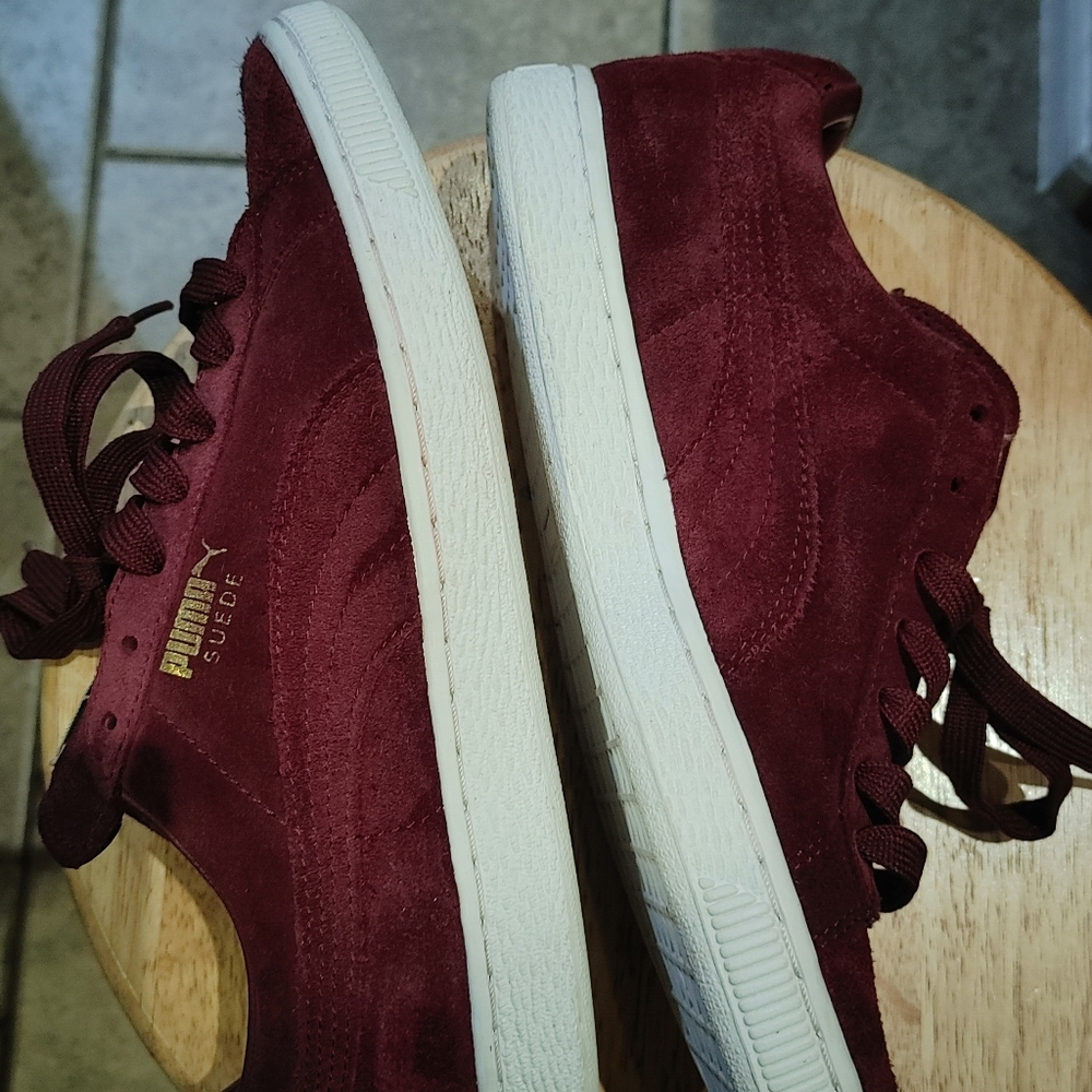 Puma Burgundy Suede Sneakers - Picture 13 of 16